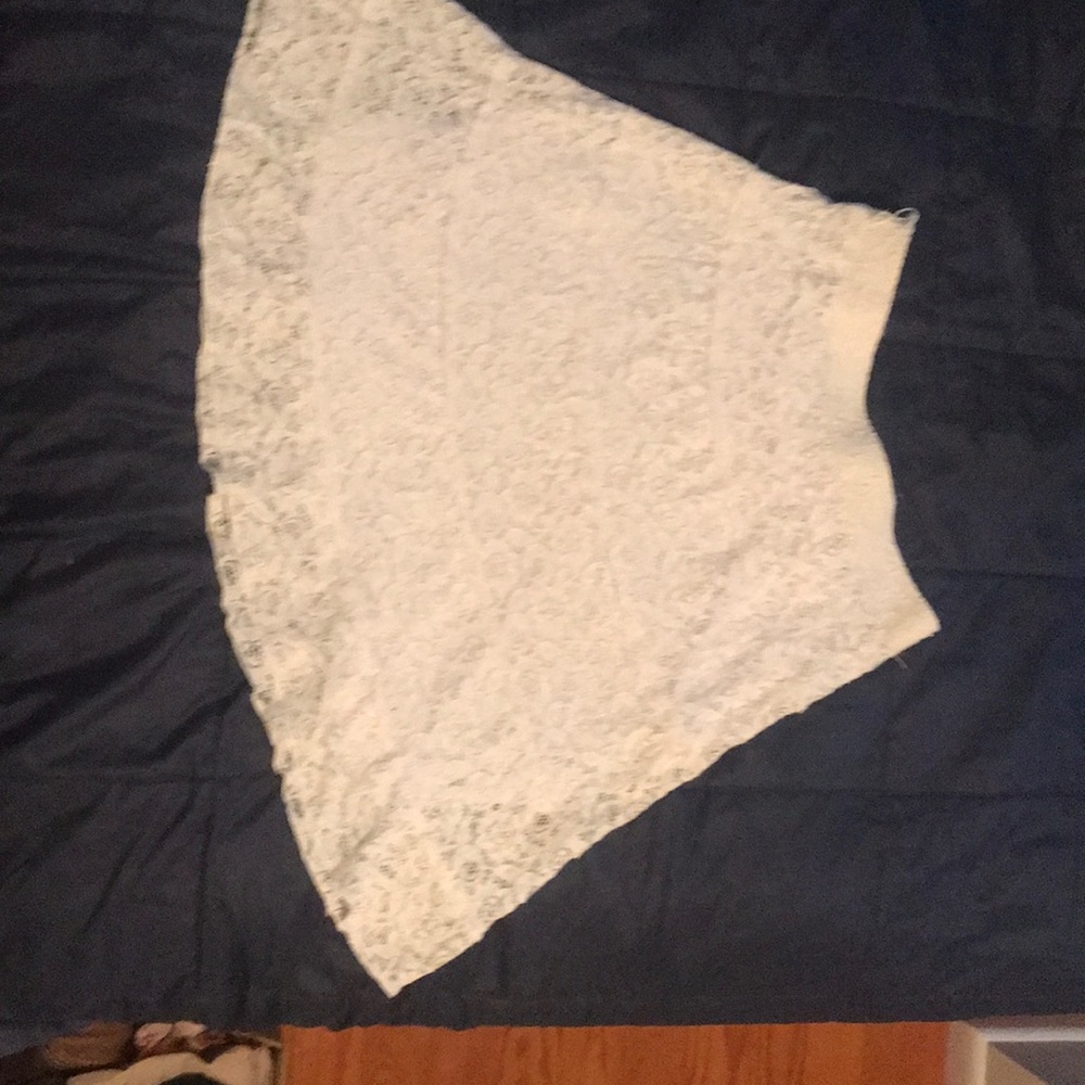 White lace skirt
